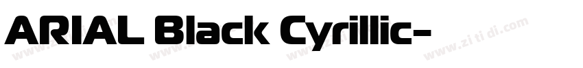 ARIAL Black Cyrillic字体转换